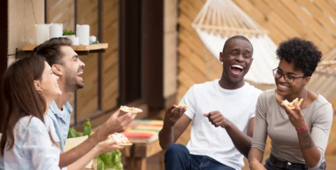 Group of 4 People Laughing